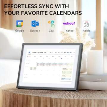 LOOFII 10.1 Inch Smart Digital Calendar Planner & Chore Chart, HD Interactive Touchscreen Display fo...