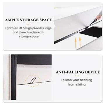 SHA CERLIN King Size Lift Up Storage Bed Elegant Design