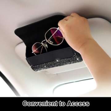 Accmor Bling Sunglasses Holder - Stylish Car Accessory