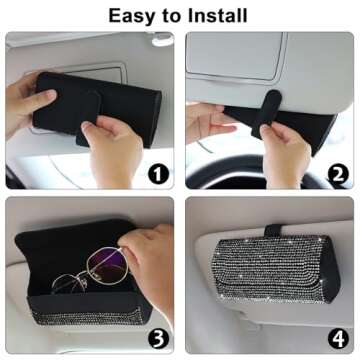 Accmor Bling Sunglasses Holder - Stylish Car Accessory