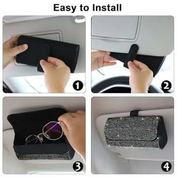 Accmor Bling Sunglasses Holder - Stylish Car Accessory