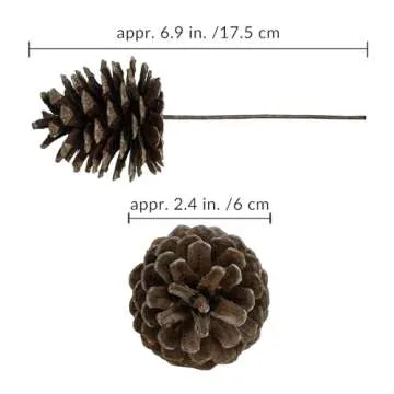 Natural Pine Cone Picks for Rustic Christmas Decor