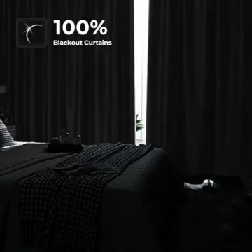 RHF White Blackout Curtains 84 Inches Elegant Insulated