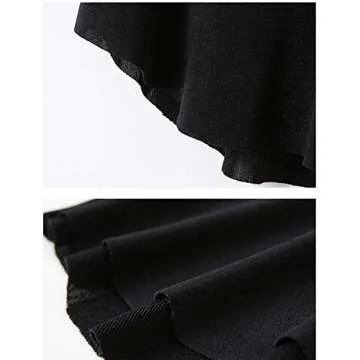 Stelle Ballet Skirt - Elegant Pull-On Dance Skirt for Women (Black, M)