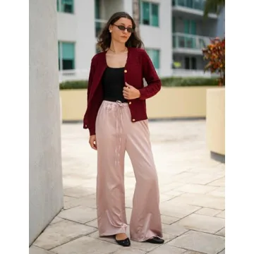Zeagoo Women's 2025 Knit Cardigan Stylish Wine Red