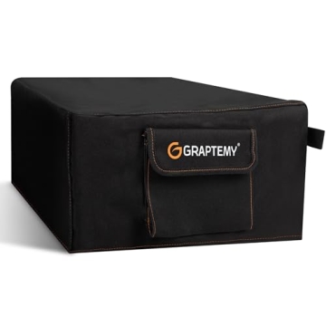 Turntable Dust Cover - Waterproof Protection with Side Pocket & Pull Tab