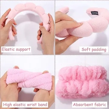 Zkptops Spa Headband Set for Women - Soft & Stylish Skincare Accessories