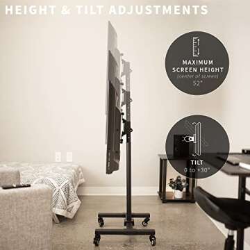 VIVO Mobile TV Rolling Stand for 13 to 42 inch Screens