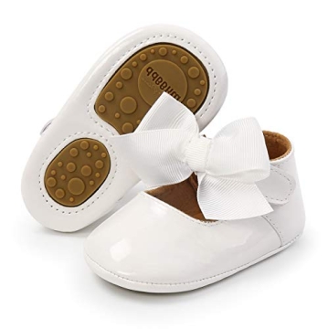 LAFEGEN Baby Girls Mary Jane Flats with Bownot Non Slip Soft Sole PU Leather Newborn Infant Toddler ...