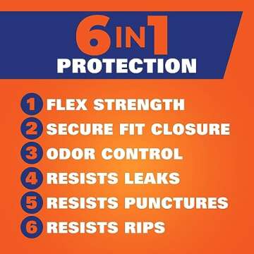 Hefty Ultra Strong Tall Kitchen Trash Bags, 80 Count, Clean Burst Scent