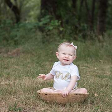 Bump and Beyond Designs Baby-Girls First Birthday Outfit Girls One Year Old Birthday Shirt White, 12-18 Months, Short Sleeve