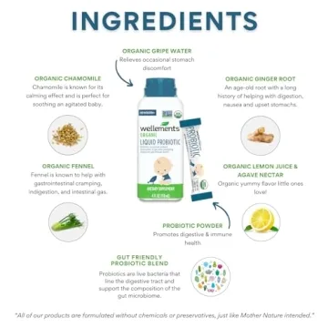 Wellements Organic Probiotic for Infant Gas Relief and Health