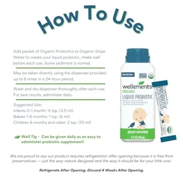 Wellements Organic Probiotic for Infant Gas Relief and Health