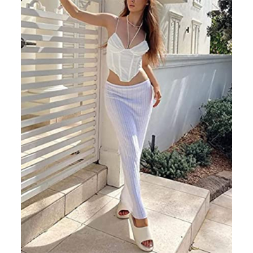 SAFRISIOR Women Knitted Long Maxi Skirt for Every Occasion