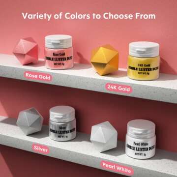 Luster Dust Edible Set - 4 Vibrant Food-Grade Colors