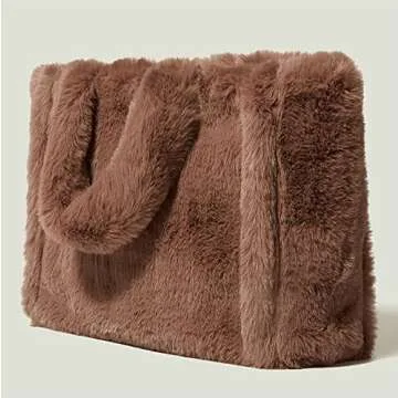 Women Fluffy Faux Fur Handbag for Stylish Everyday Use