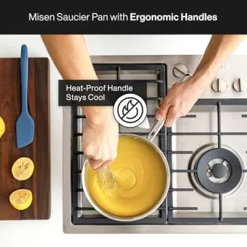 Misen 5-Ply Stainless Steel Premium Saucier Pan