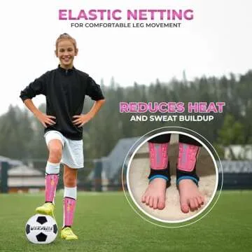 Vizari Blossom Kids Soccer Shin Guards for Girls - Stylish & Protective