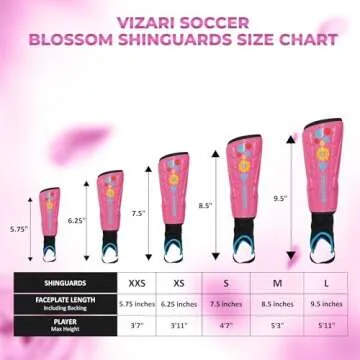 Vizari Blossom Kids Soccer Shin Guards for Girls - Stylish & Protective