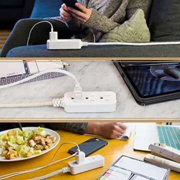 Cordinate 3-Outlet Surge Protector Power Strip 10 ft