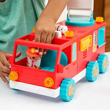 Educational Insights Design & Drill Bolt Buddies Fire Truck Take Apart Toy with Electric Toy Drill, ...