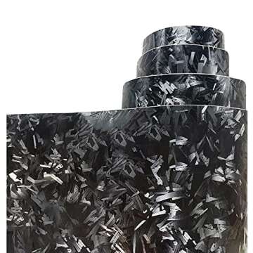 Lypumso Forged Carbon Fiber Vinyl Wraps, Matte Car Wrap Vinyl Rolls for DIY Use, Self-Adhesive Stick...