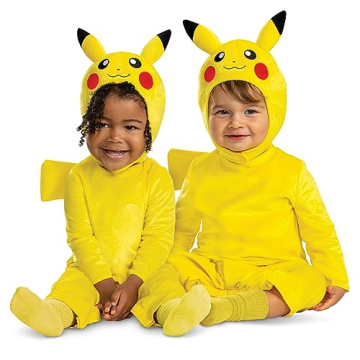 Adorable Disguise Pikachu Romper Costume for Toddlers, Official Pokemon Outfit and Headpiece, Size 3...