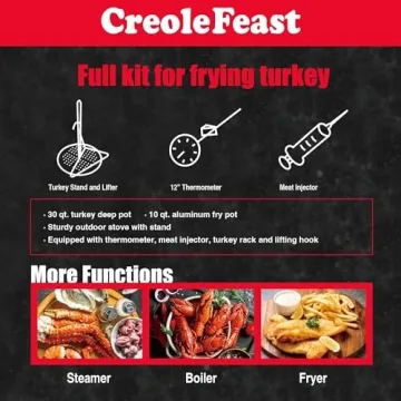 CreoleFeast Turkey Fryer Combo for Perfect Outdoor Cooking