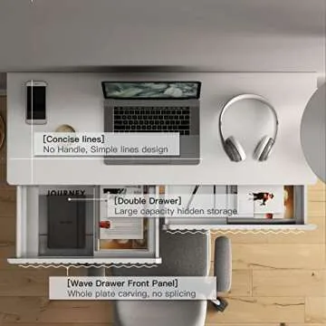 Tamworth Modern Desk with Gold Legs for Home Office