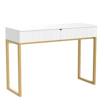 Tamworth Modern Desk with Gold Legs for Home Office