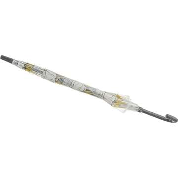 Rainbrella Kids Plastic Umbrella, Sky Collection Rainbows Umbrella, Lightening Bolts Design, Clear Umbrella with Hook Handle