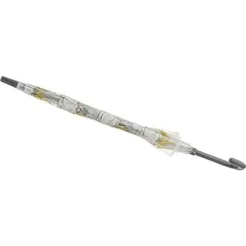 Rainbrella Kids Plastic Umbrella, Sky Collection Rainbows Umbrella, Lightening Bolts Design, Clear Umbrella with Hook Handle