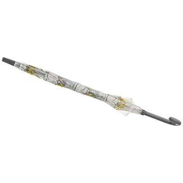 Rainbrella Kids Plastic Umbrella, Sky Collection Rainbows Umbrella, Lightening Bolts Design, Clear Umbrella with Hook Handle