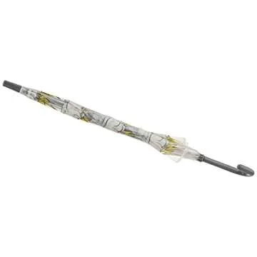 Rainbrella Kids Plastic Umbrella, Sky Collection Rainbows Umbrella, Lightening Bolts Design, Clear Umbrella with Hook Handle