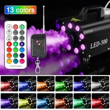 500W Fog Machine with 13 LED Lights and Remote Control