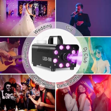 500W Fog Machine with 13 LED Lights and Remote Control