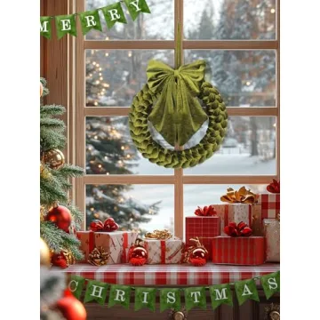 Elegant Velvet Christmas Wreath for Holiday Decorations