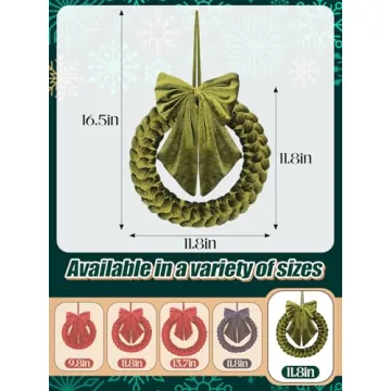 Elegant Velvet Christmas Wreath for Holiday Decorations