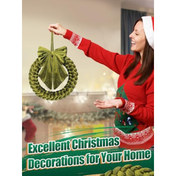 Elegant Velvet Christmas Wreath for Holiday Decorations