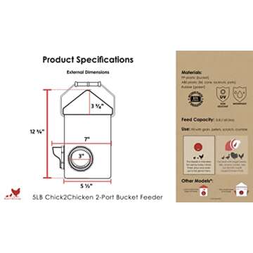 Versatile RentACoop Chick2Chicken 5lb Feeder for All Birds