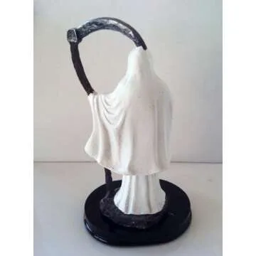 5" White Santa Muerte Statue - Spiritual Decor Gift