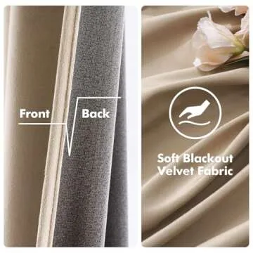 MIULEE Velvet Blackout Curtains for Elegant Home Decor 52x84
