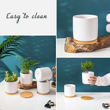 Adorable White Ceramic Planters for Indoor Plants