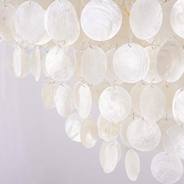 Elegant Wellmet Capiz Shell 6 Light Chandelier