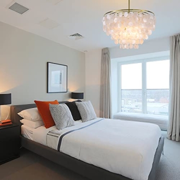 Elegant Wellmet Capiz Shell 6 Light Chandelier