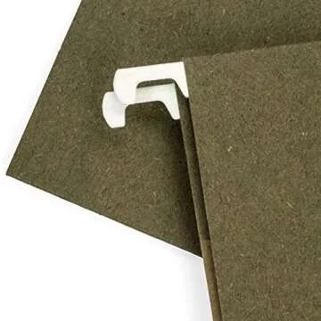 Blue Summit Supplies Legal Size Hanging File Folders, 2" Expansion, 1/3 Cut Adjustable tabs, Legal Size, 5 Tab Locations, Designed for Legal and Law Office File Organization, Standard Green, 25 Pack