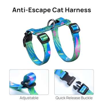 Adjustable Escape Proof Cat Harness and Leash Set