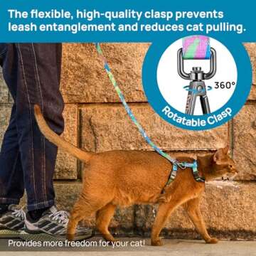 Adjustable Escape Proof Cat Harness and Leash Set