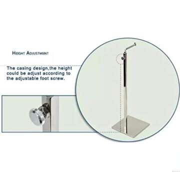 Single Hook Adjustable Purse Display Stand Metal Adjustable Handbag Bag Display Rack Holder…