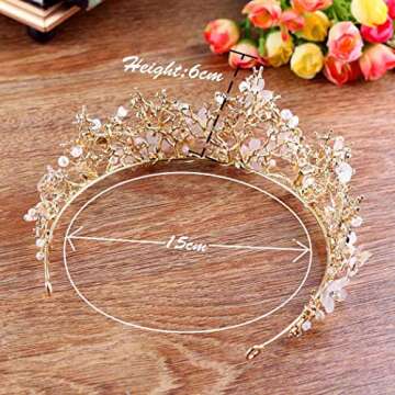 Jakawin Bridal Wedding Queen Crowns and Tiaras Flower Baroque Crown for Women C007